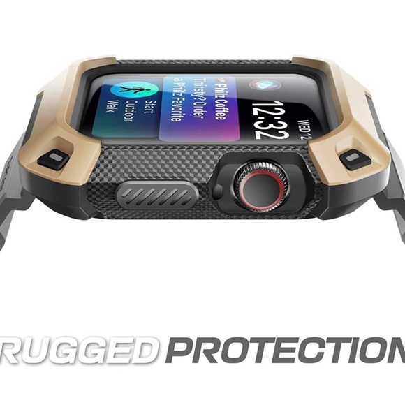 Rugged Protective Case w/Strap Bands Apple Watch Series 8/7/6/SE/5/4 [45/44mm] - Picture 2 of 7